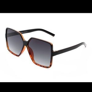 Ombre Tortoise Oversized Square Sunglasses